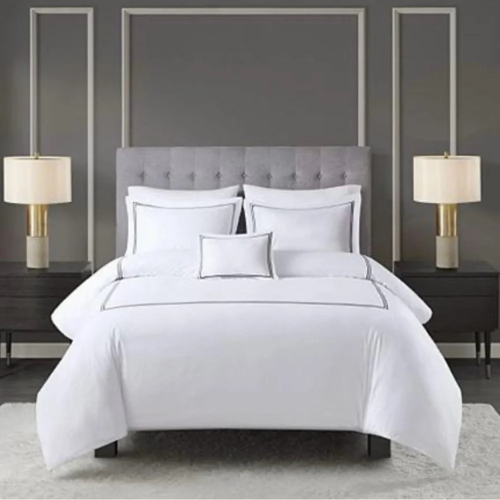Madison Park Signature Luxury Collection 100% Cotton Sateen Embroidered Duvet